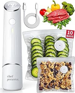 Chef Preserve Compact Vacuum Sealer + 10 Bags