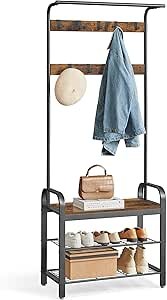VASAGLE Hall Tree 4-in-1 with Shoe Bench & Hooks