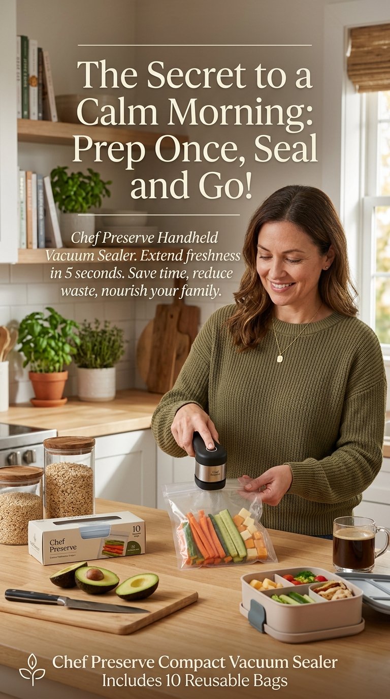 Chef Preserve Compact Vacuum Sealer + 10 Bags